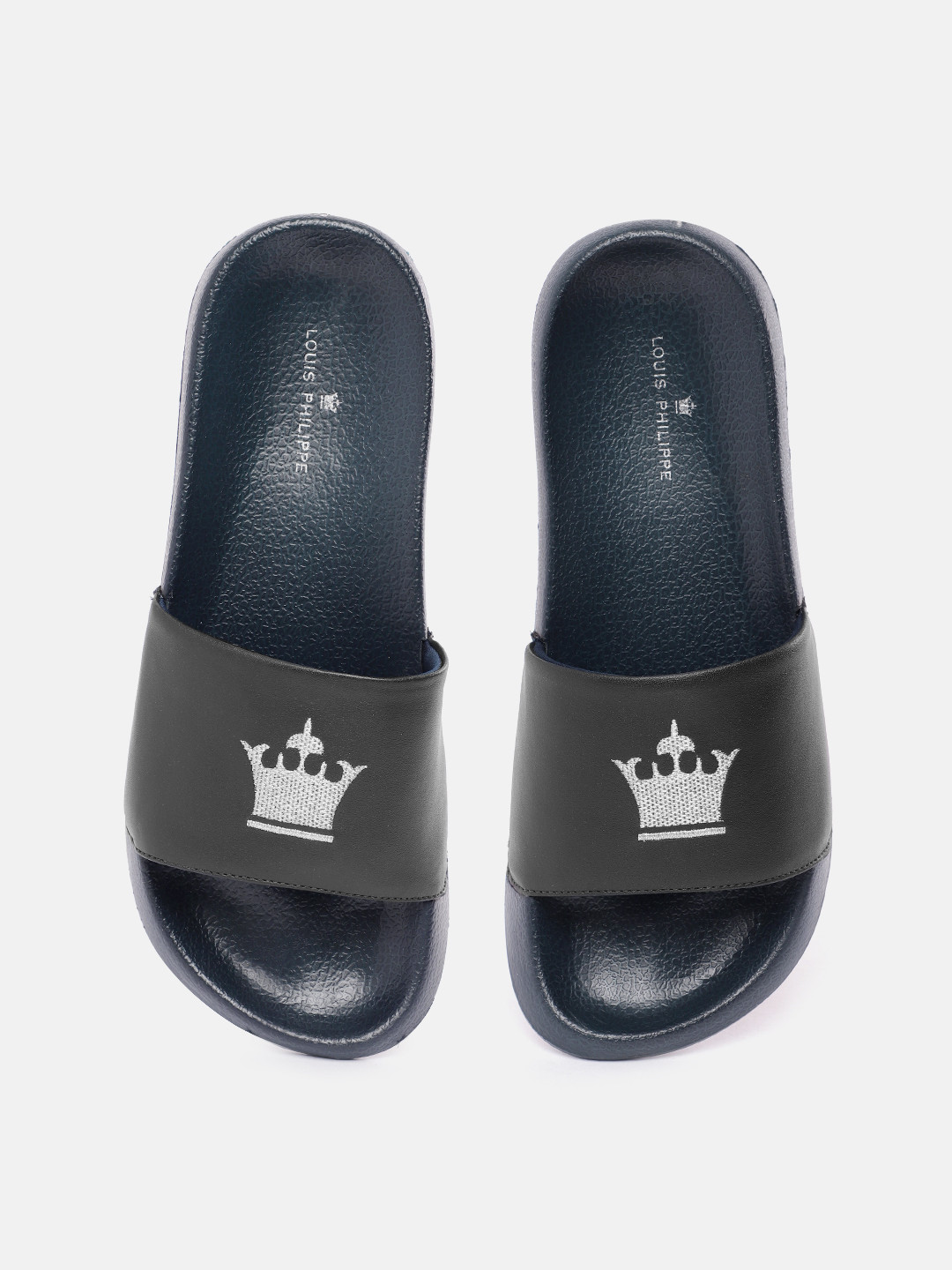 Louis Philippe Men Self Design Sliders