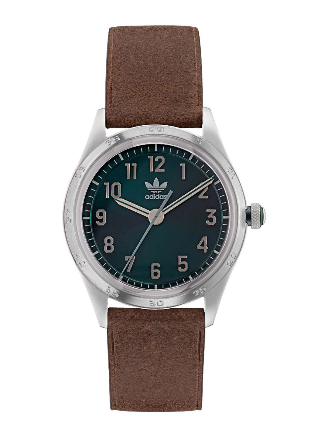 ADIDAS Originals Unisex Brass Dial & Brown Leather Straps Analogue Watch AOSY22527