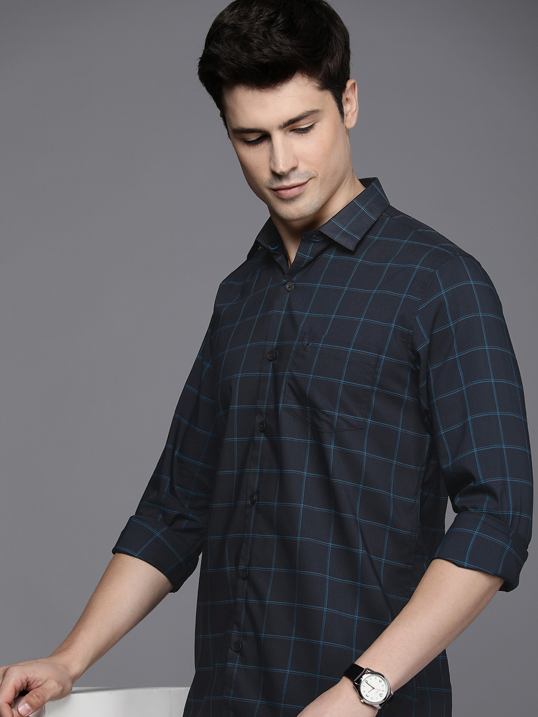 Allen Solly Modern Slim Fit Checked Casual Shirt