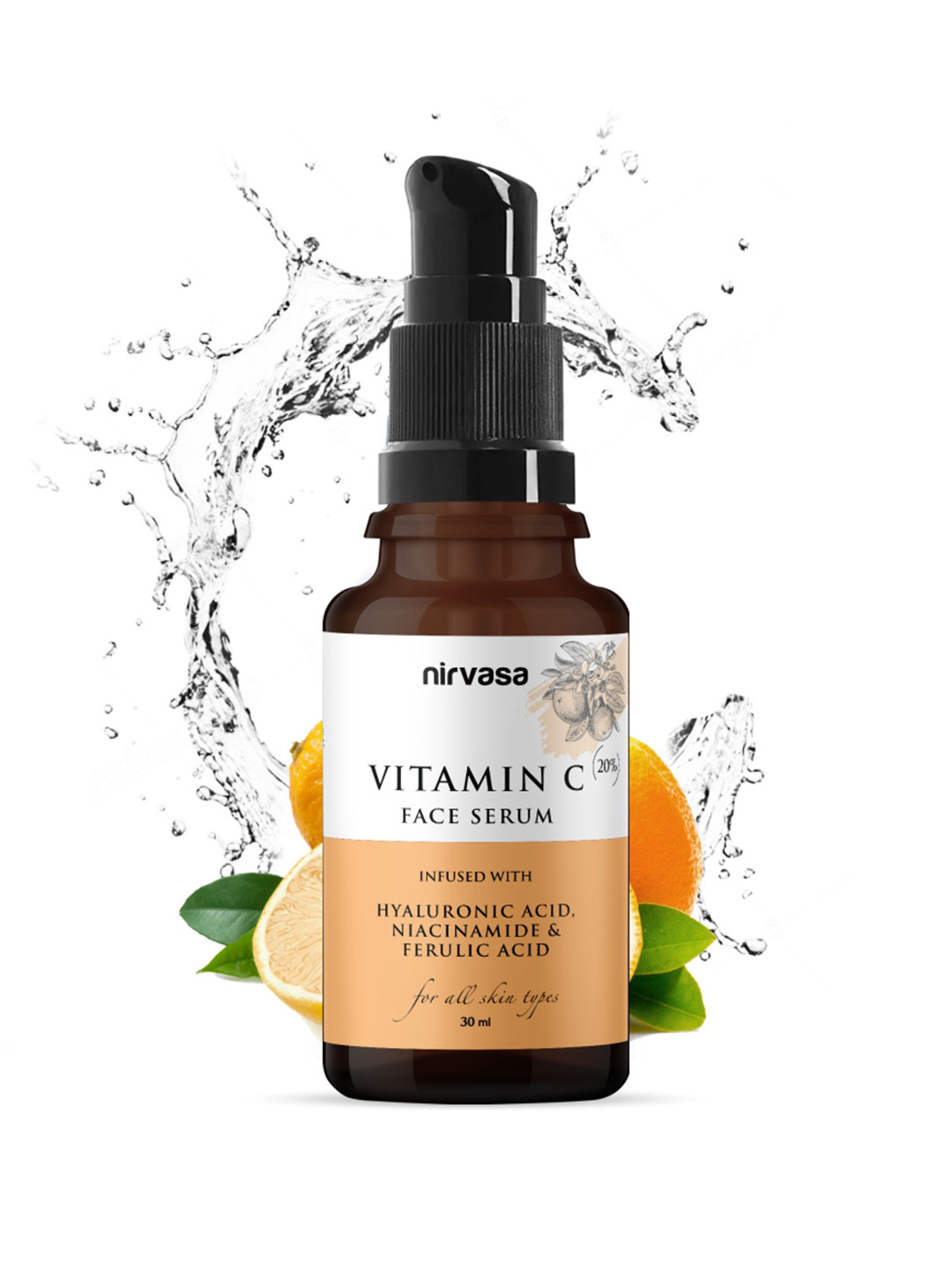 Nirvasa Vitamin C Face Serum with Hyaluronic Acid & Niacinamide - 30 ml