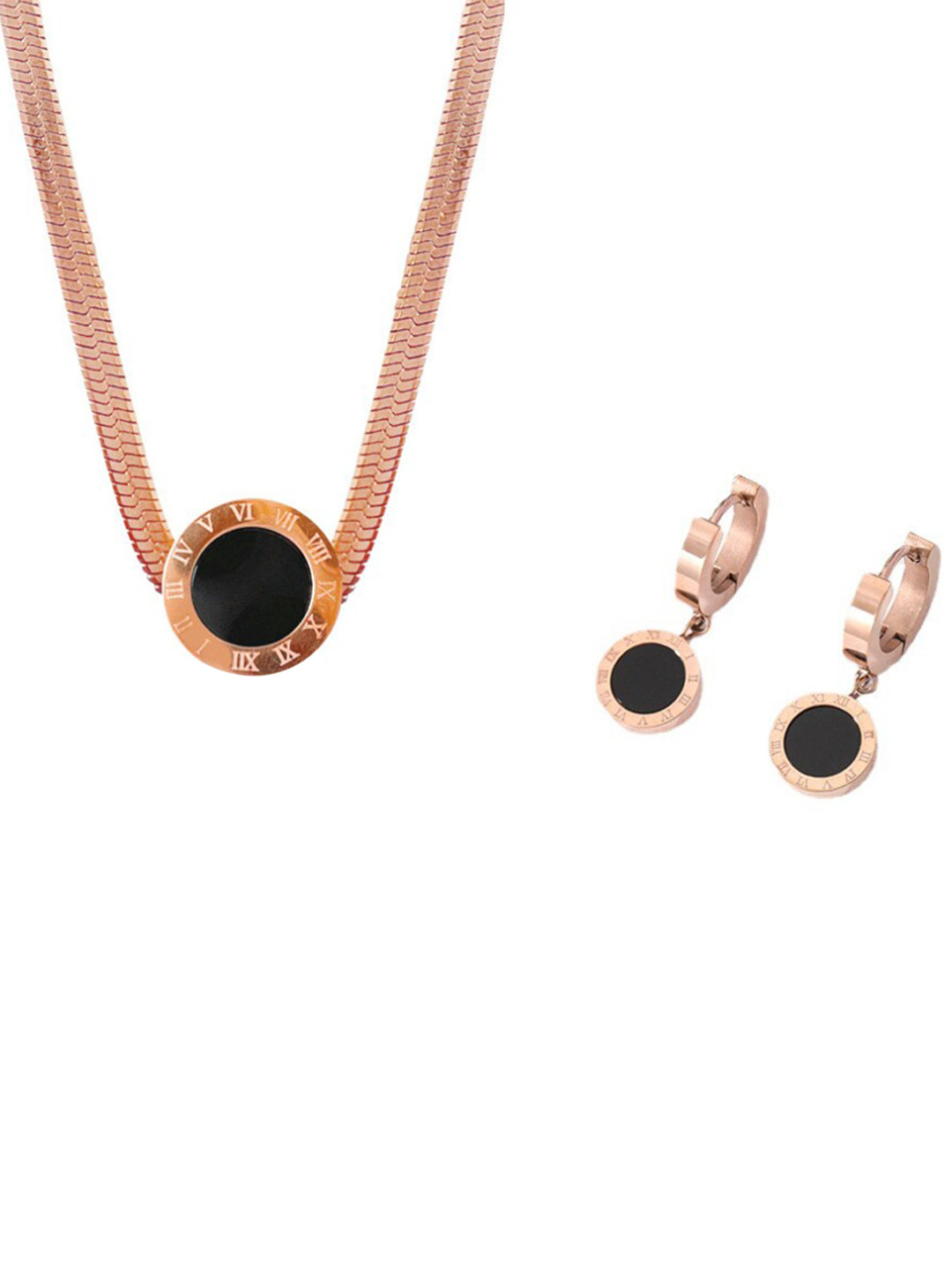 MYKI Rose Gold-Plated Pendent Set