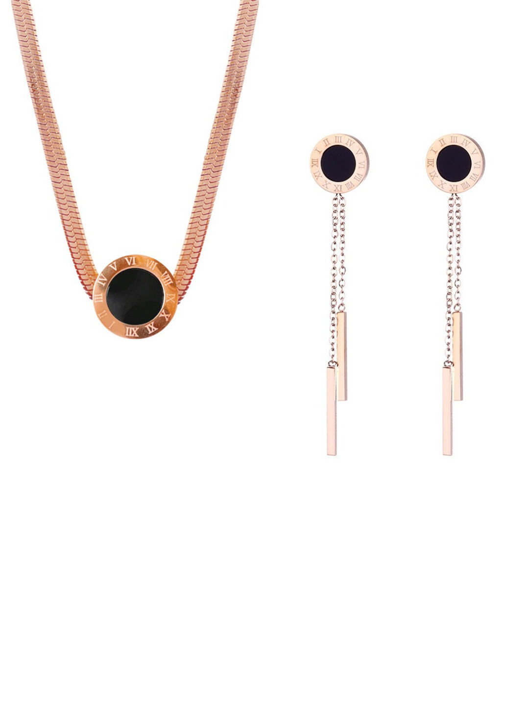 MYKI Rose Gold-Plated Pendent Set