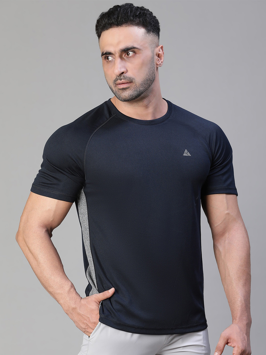 ATHLISIS Round Neck Raglan Sleeve Dri-FIT Slim Fit Gym T-shirt