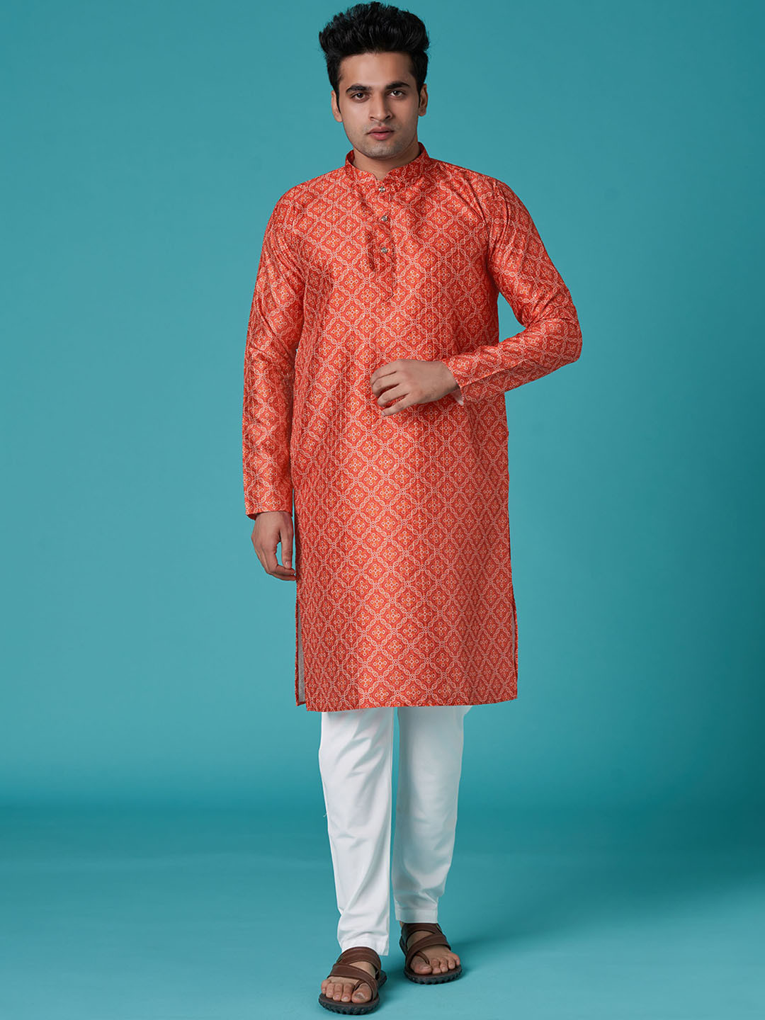 ZARIMO Ethnic Motifs Printed Straight Regular Kurta