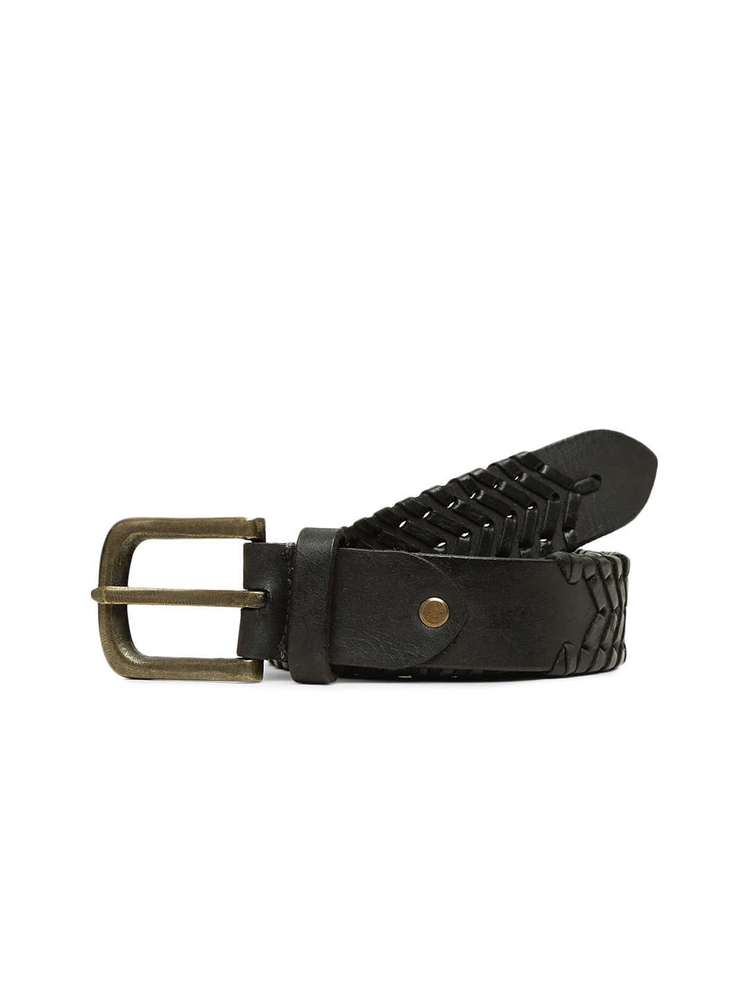 ART N VINTAGE Men Slim Textured Leather Casual Belt