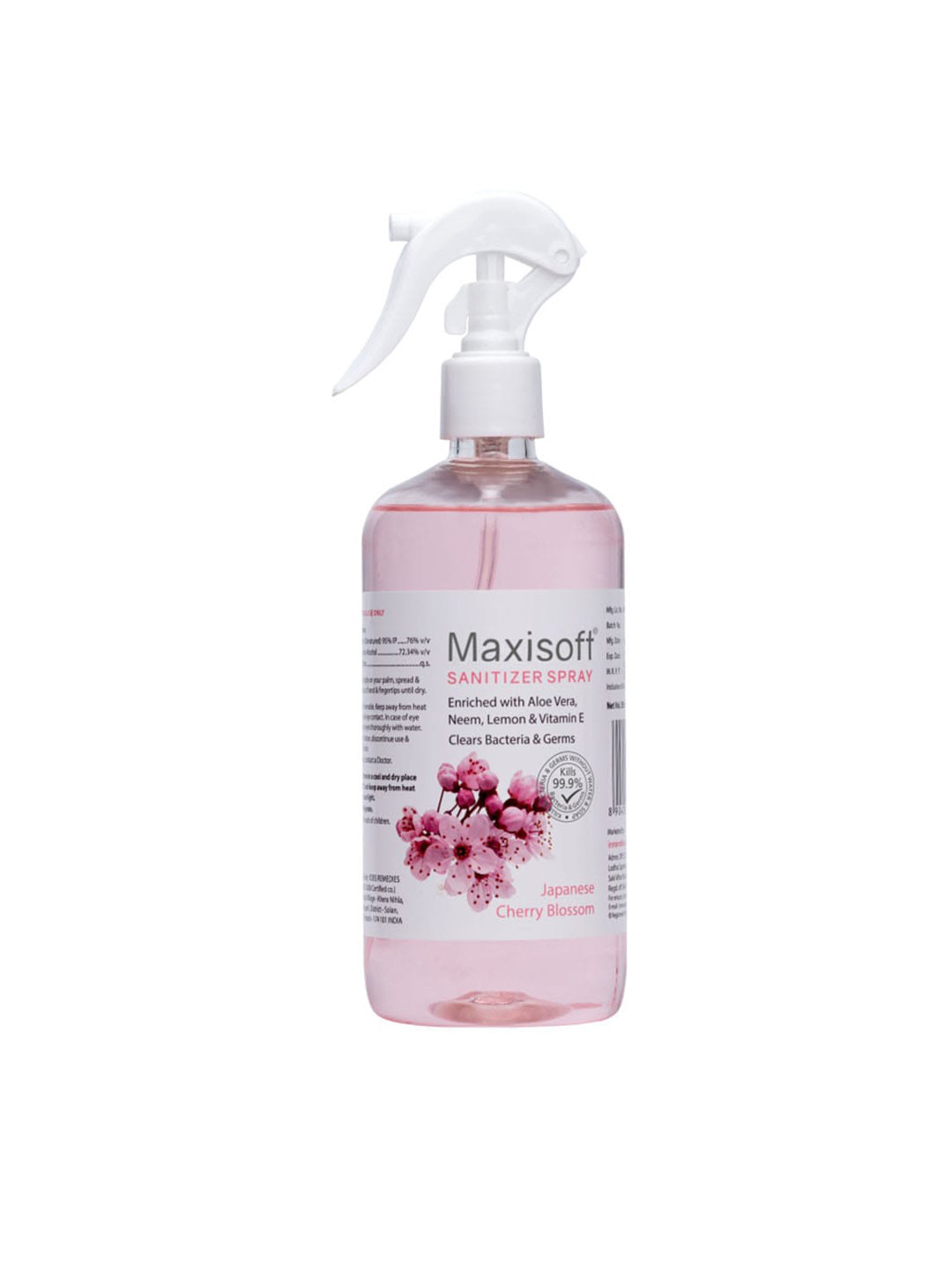 Maxisoft Japanese Cherry Blossom Hand Sanitizer Spray To Clear Bacteria & Germs - 500ml
