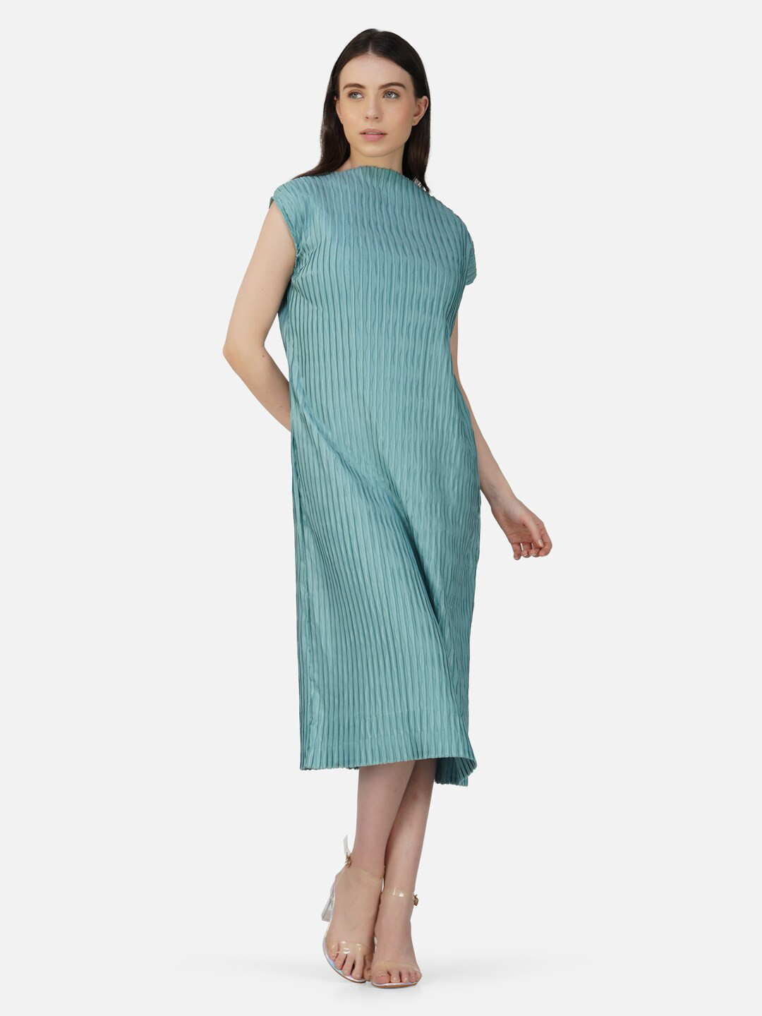 DEPANO Self Design Crepe Sheath Mini Dress