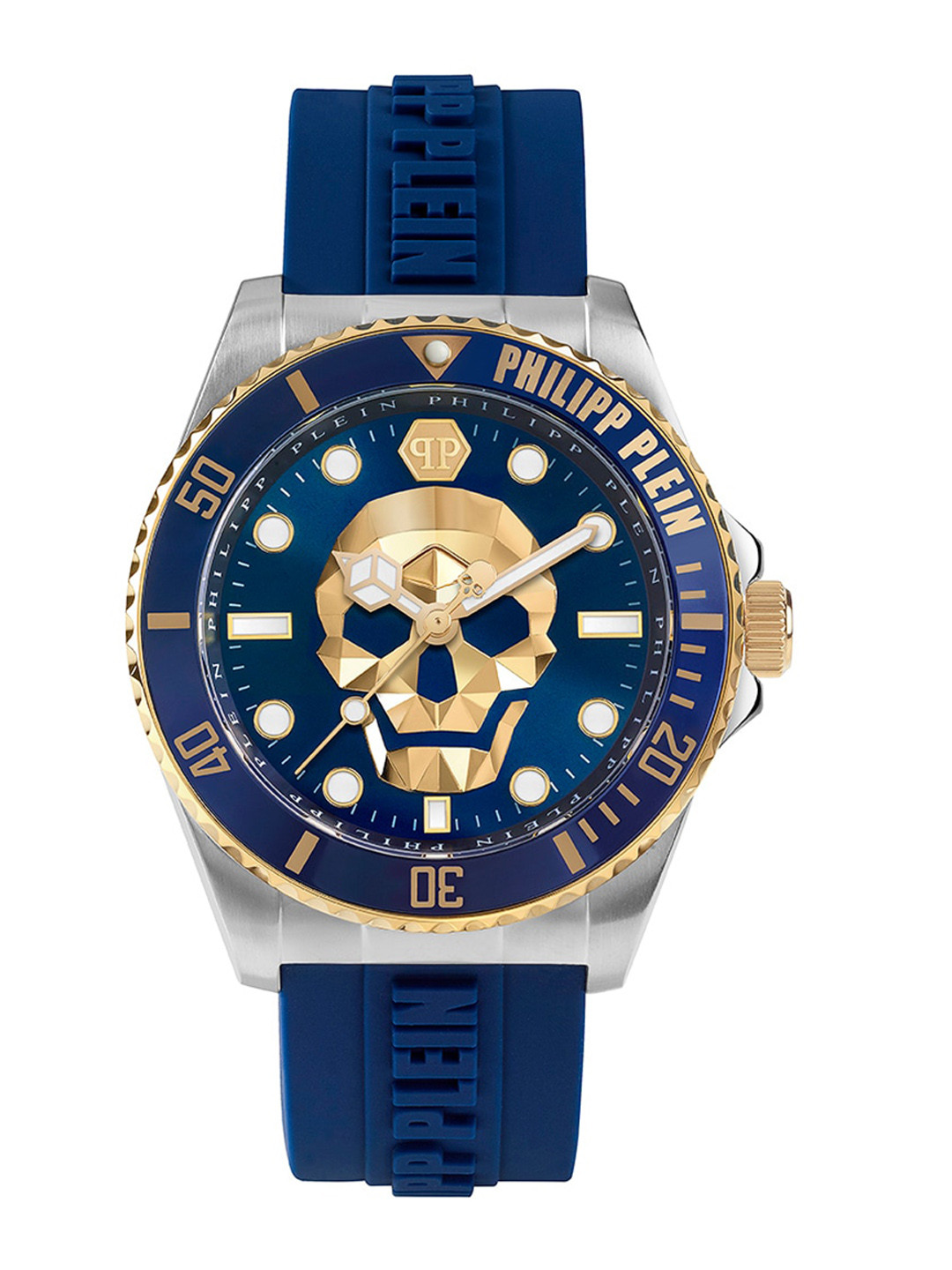PHILIPP PLEIN Men Embellished Round Dial Water Resistance Analogue Watch -PWOAA0222