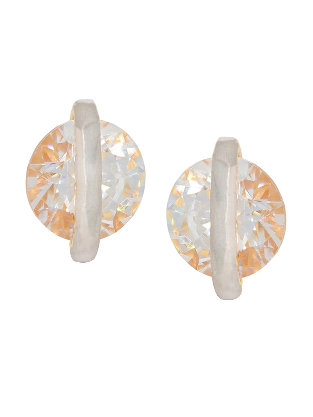 BHIMA 22KT Stone-studded Gold Stud Earrings  2.25gm
