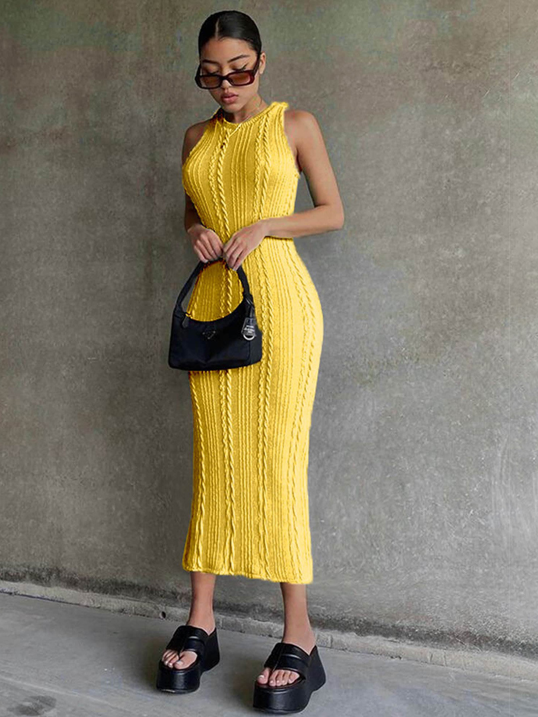 LULU & SKY Self Design Sheath Dress