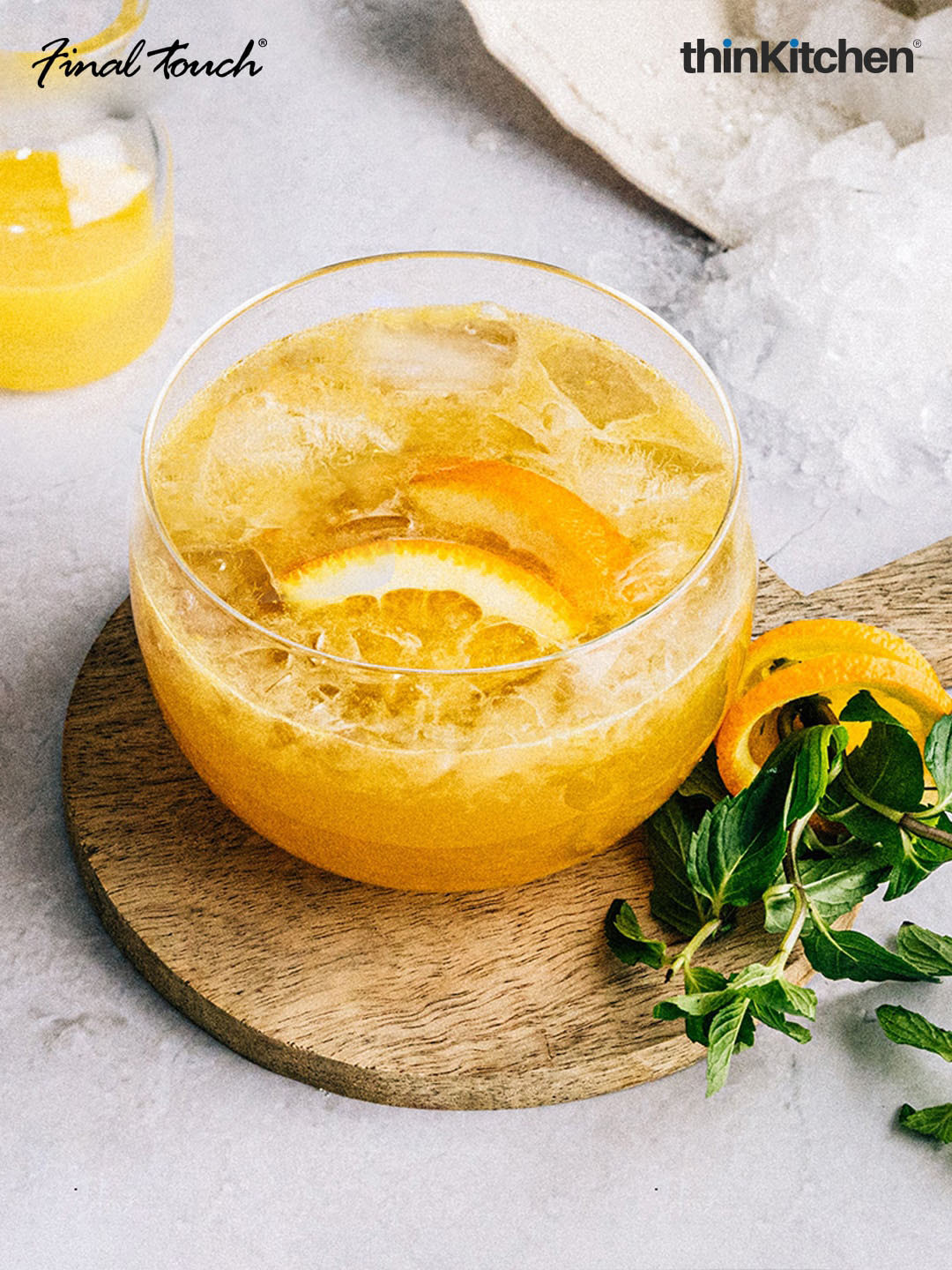 Final Touch Revolve Transparent 2 Pieces Cocktail Glasses