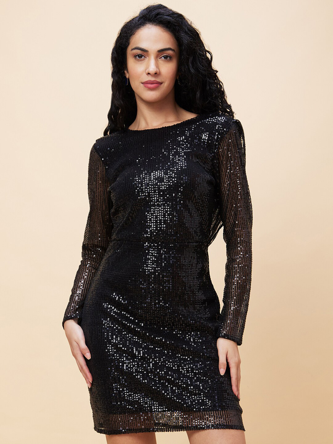 Globus Sequinned Stripe Sheath Party Dress