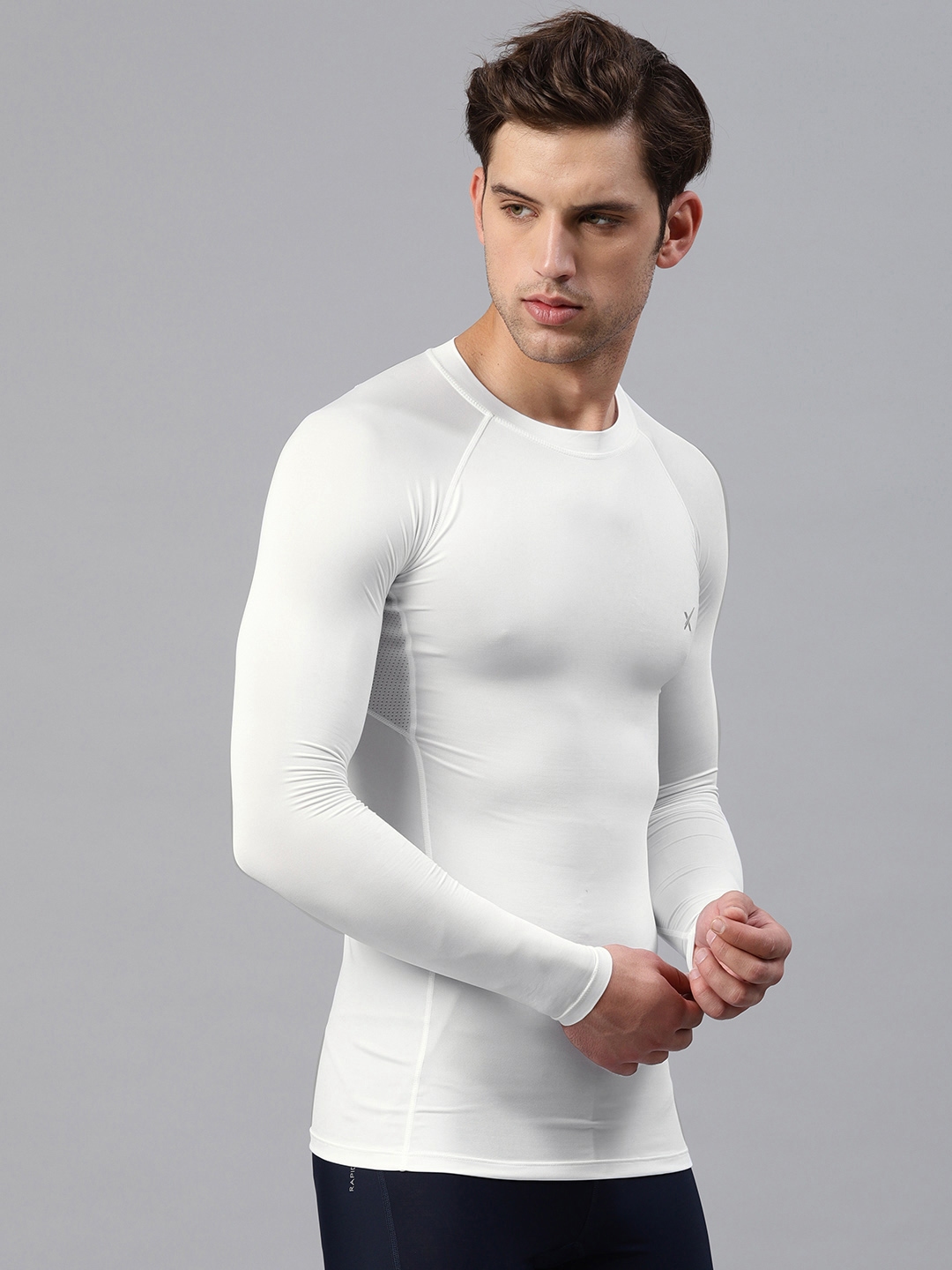 compression white t shirt