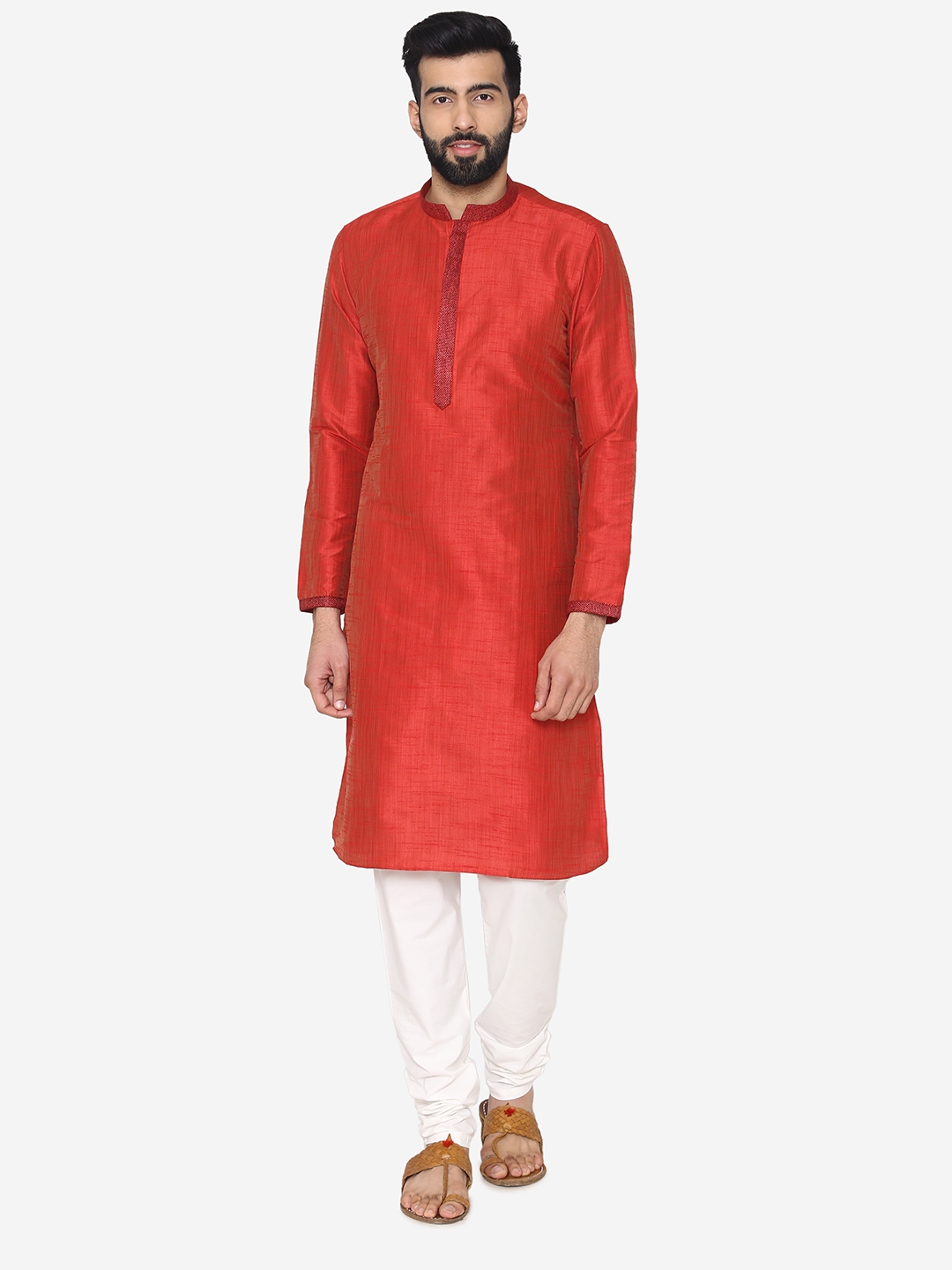 Manyavar red kurta pajama cheap