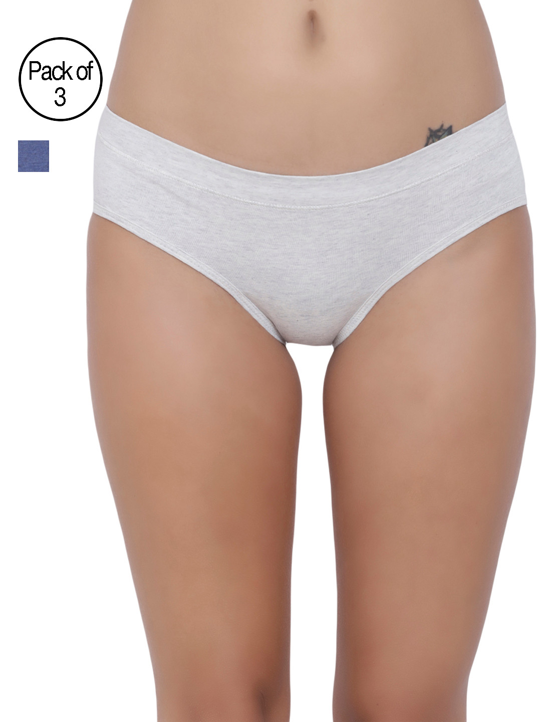 BASIICS by La Intimo Women Pack of 3 Assorted Basic Briefs BCPHP030C7AC