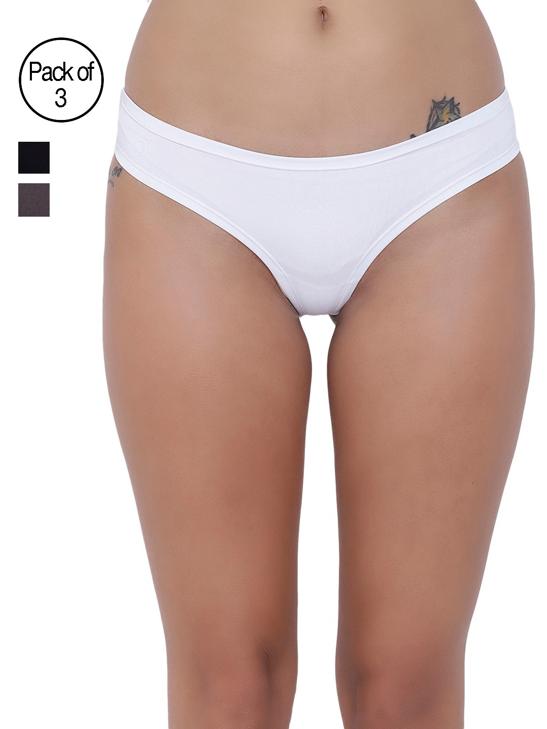 BASIICS by La Intimo Pack of 3 Assorted Basic Briefs BCPSS020C25F