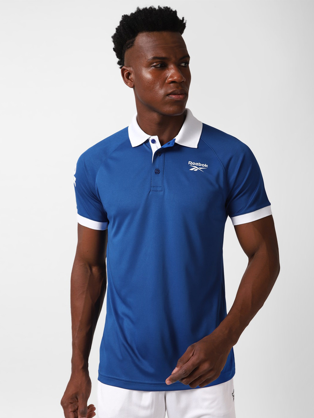 Reebok Slim-Fit Polo Neck T-Shirt