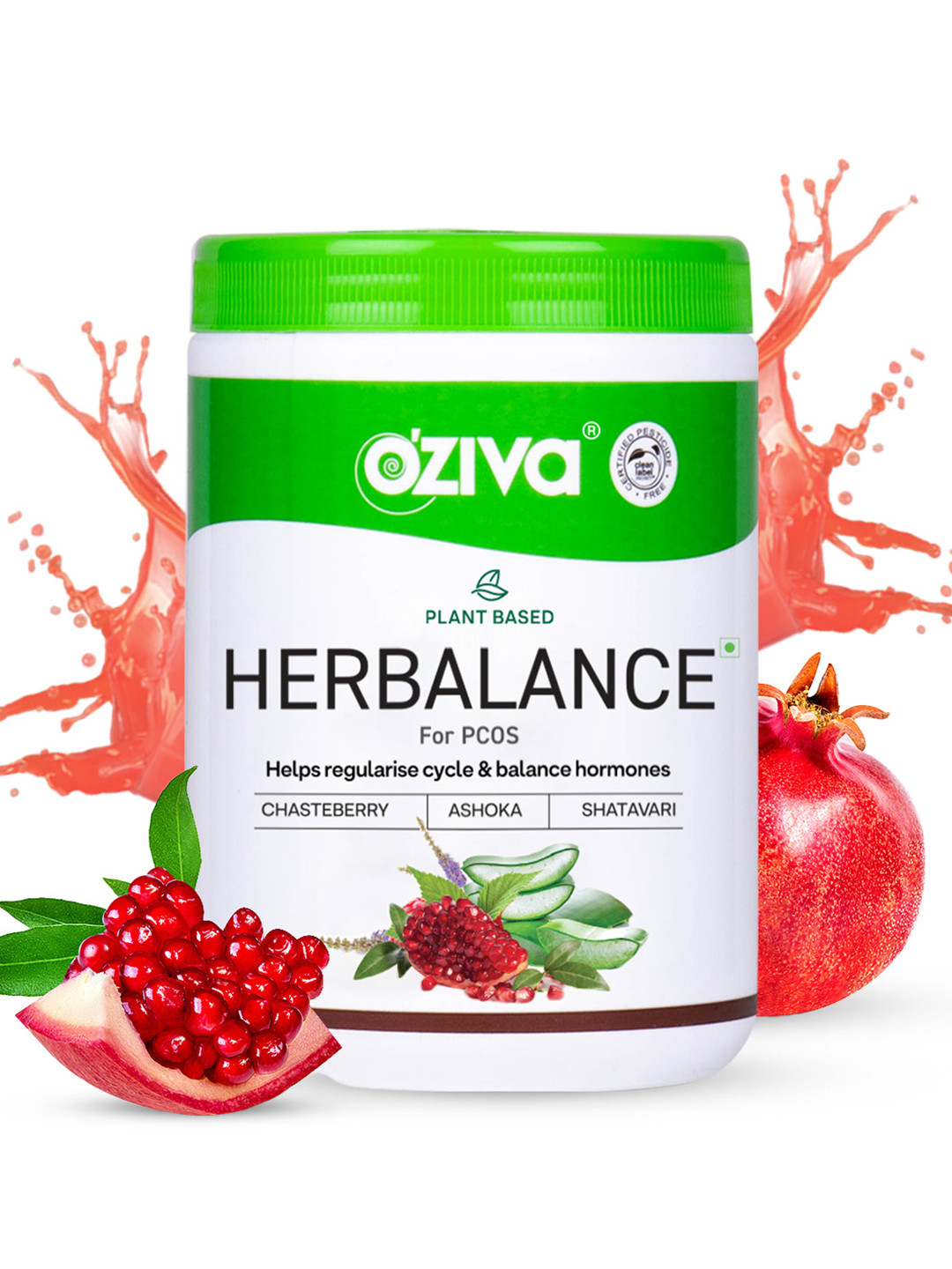 OZiva Plant Based Herbalance Powder With Chasteberry & Ashoka For PCOS - 200g