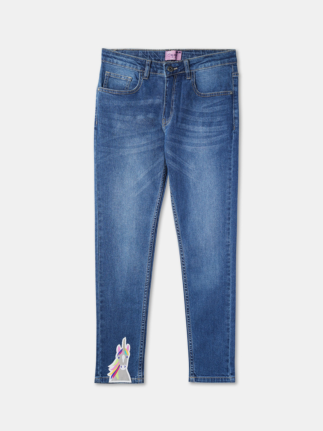 R&B Girls Comfort Heavy Fade Cotton Jeans