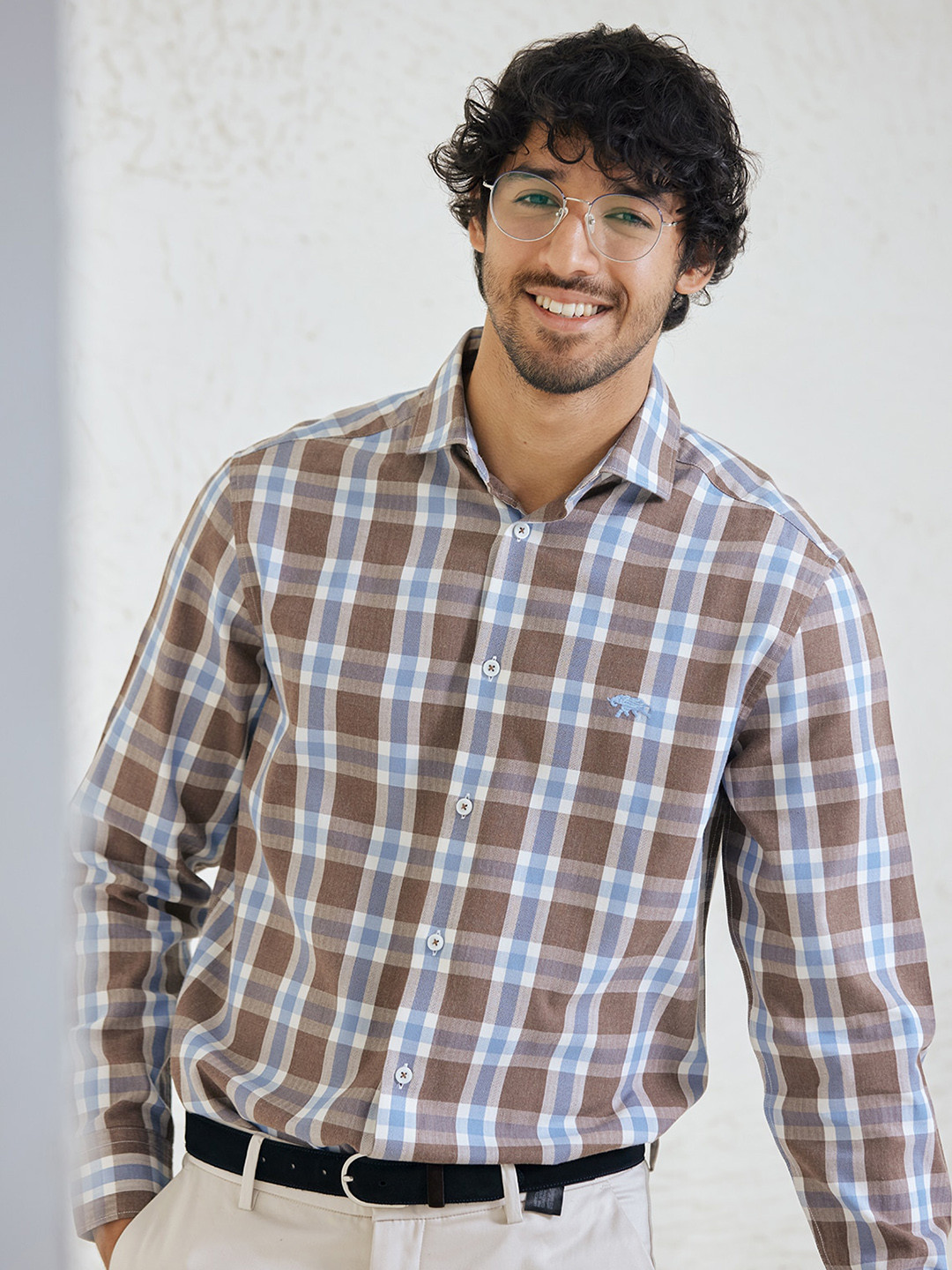 Andamen Tartan Checks Premium Cotton Formal Shirt