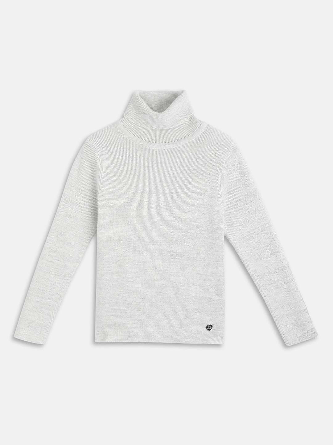 Blue Giraffe Girls Turtle Neck Pullover