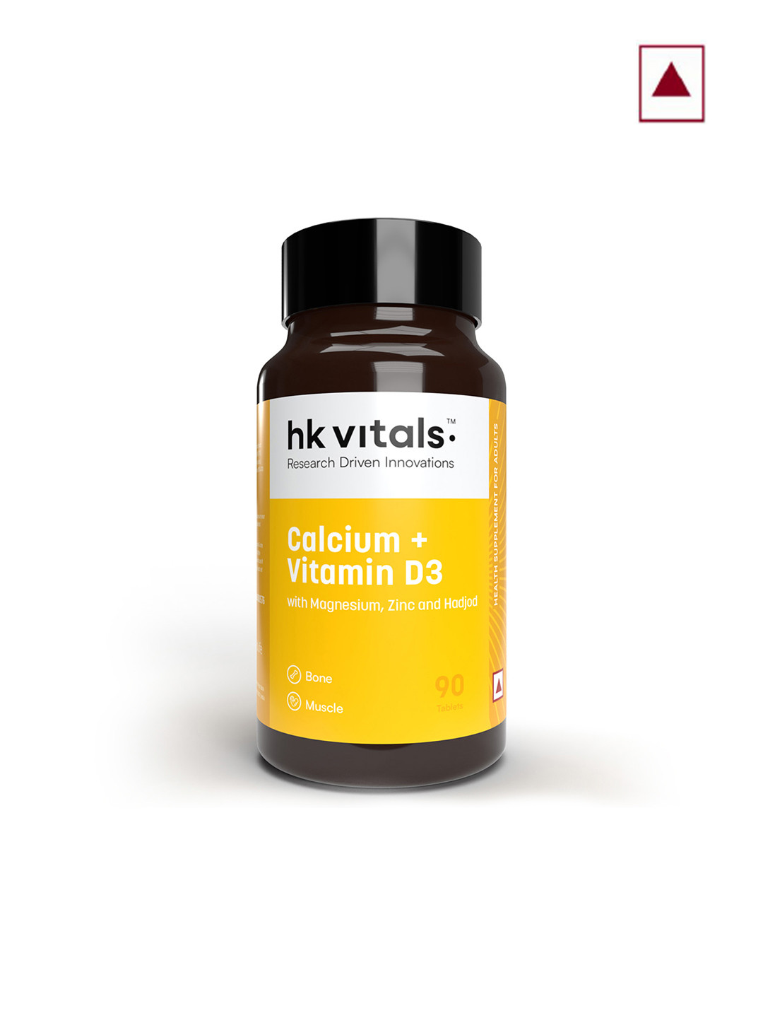 HK VITALS Calcium + Vitamin D3 Supplement with Magnesium & Zinc - 90 Tablets