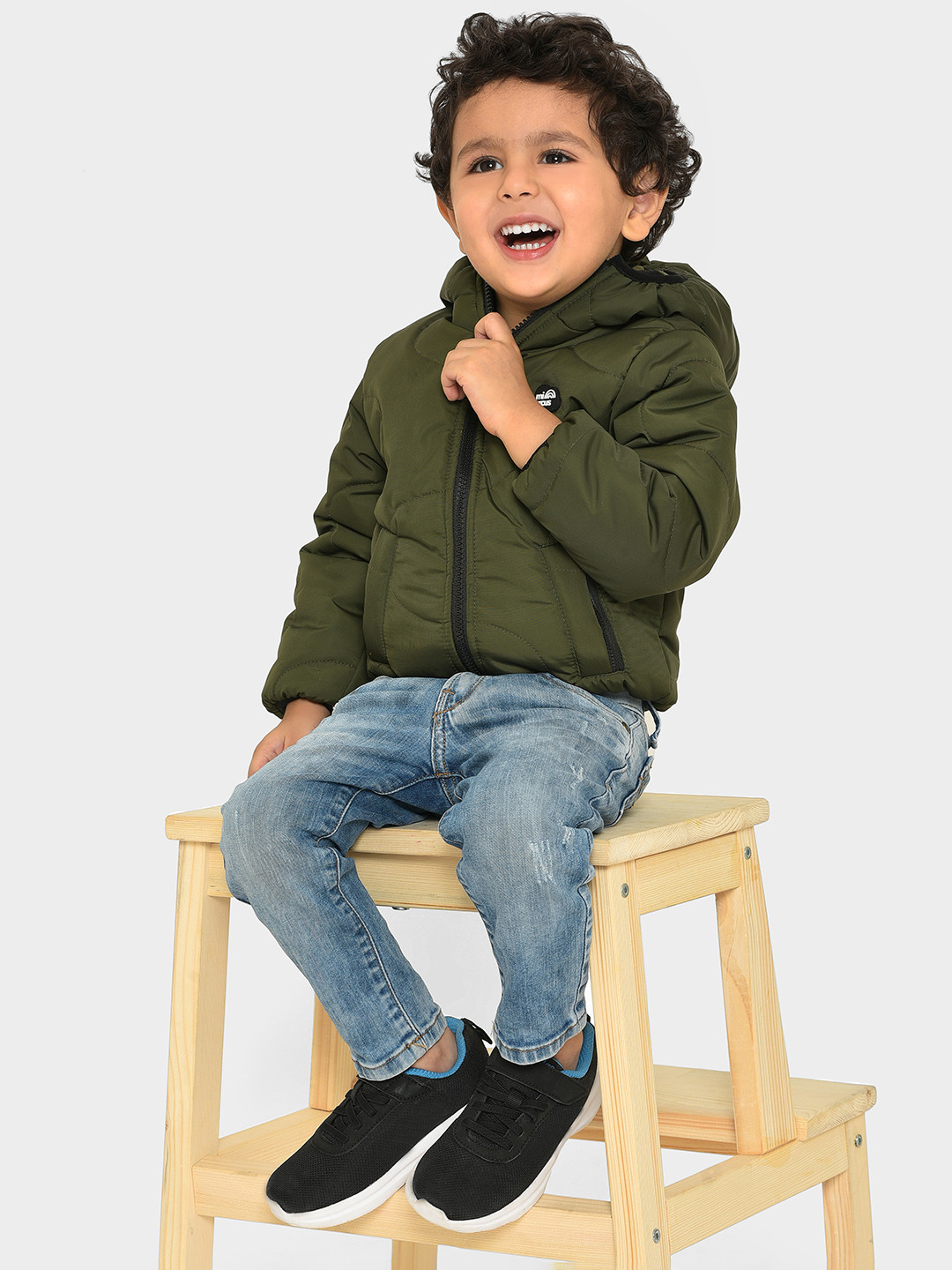 MiArcus Infant Kids Hooded Long Sleeves Lightweight Puffer Reversible Jacket