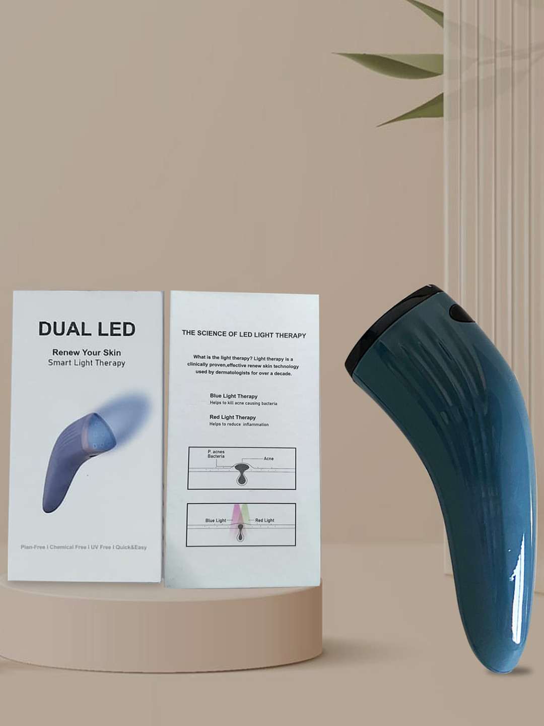 WBC WorldBeautyCare Acne-Away Dual LED Magic Light Wand - Blue