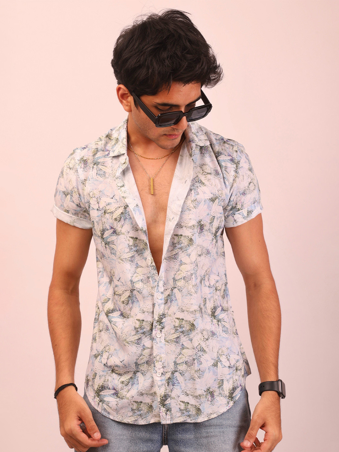 DEZANO Classic Fit Floral Printed Casual Shirt