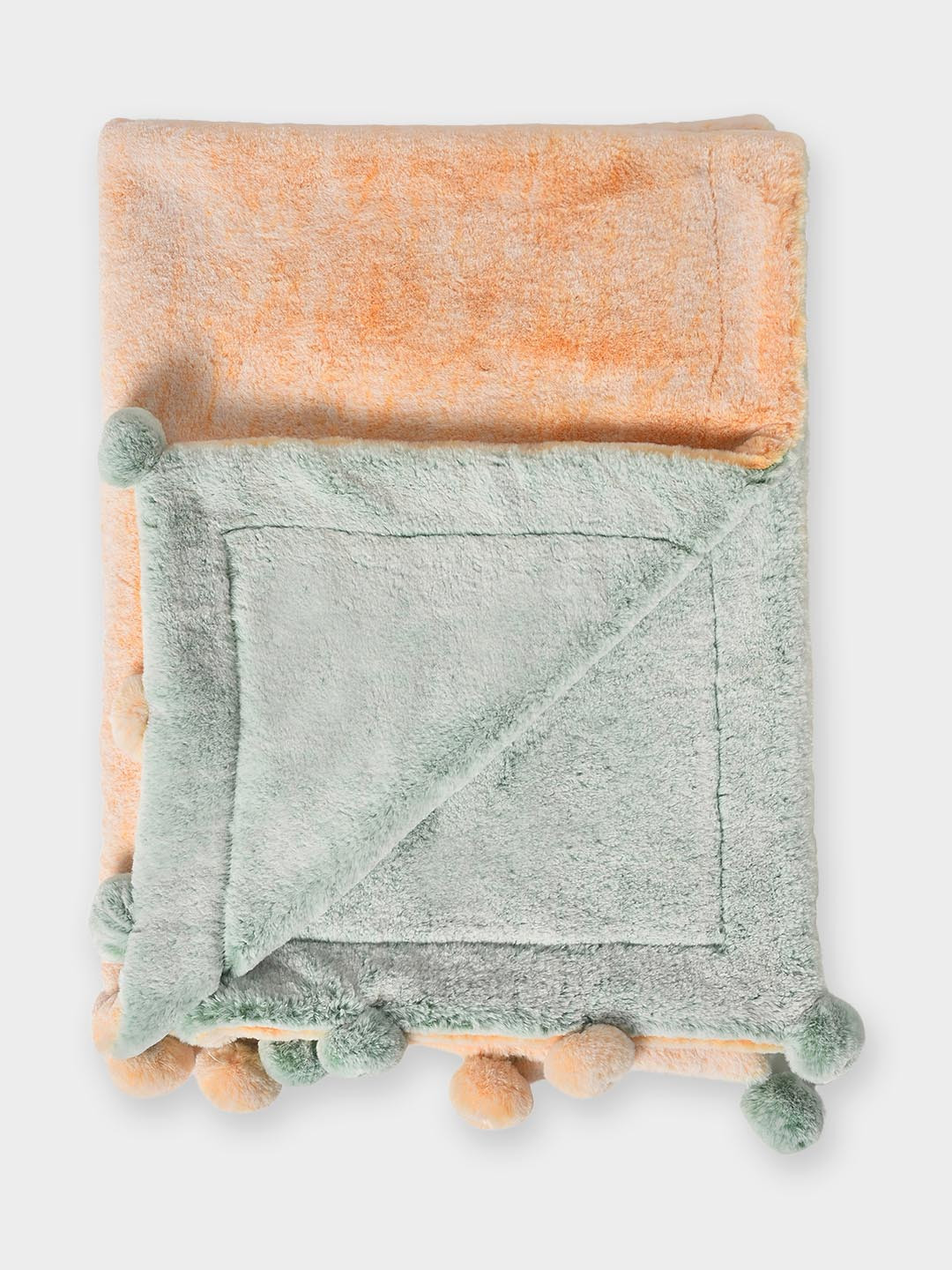 MiArcus Premium Knitted Solid Reversible Ultra-Soft Dual-Layer Blanket, 75x100 cm - Peach