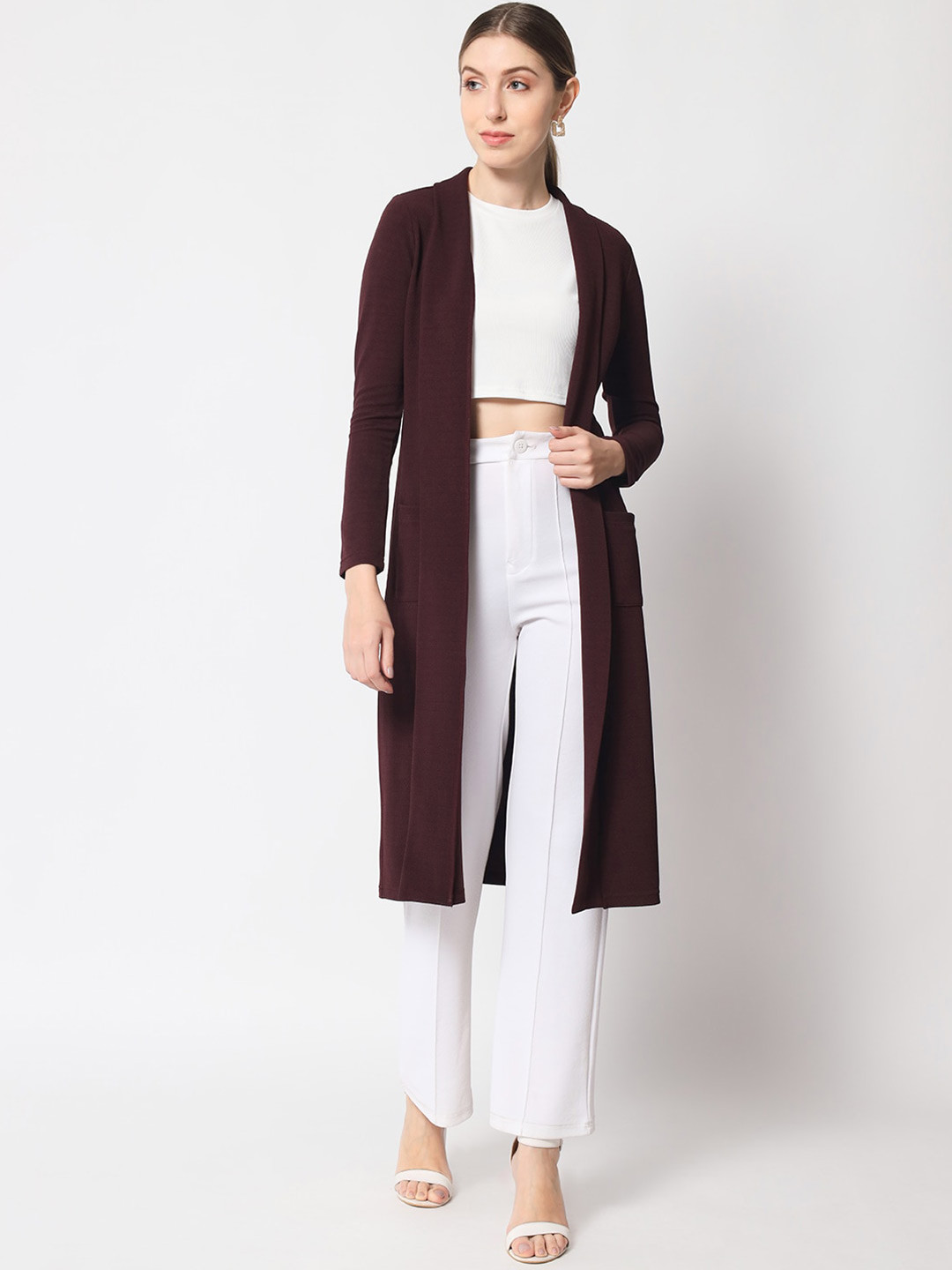 Chemistry Longline Open Front Shrug