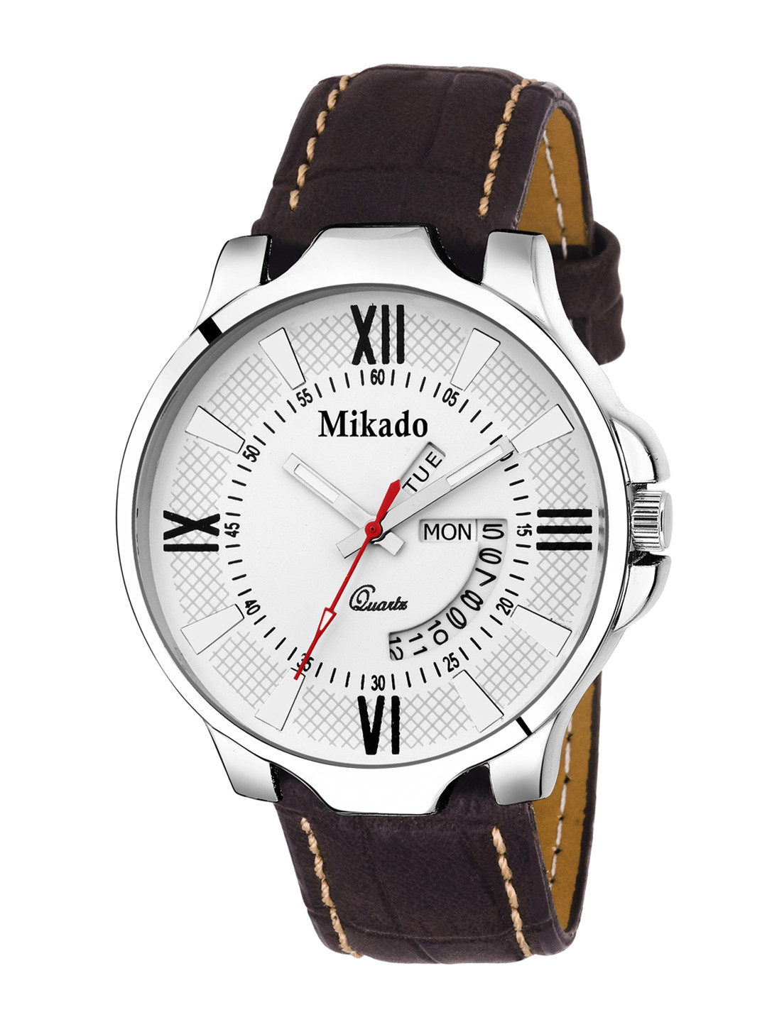 Mikado Men White Analogue Watch MK 2026 DD