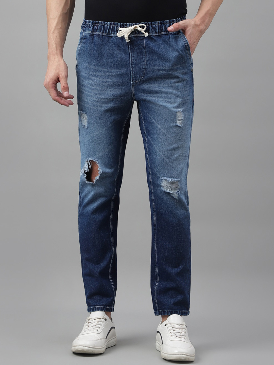 Code 61 Men BALVIK Low-Rise Mildly Distressed Heavy Fade Jeans