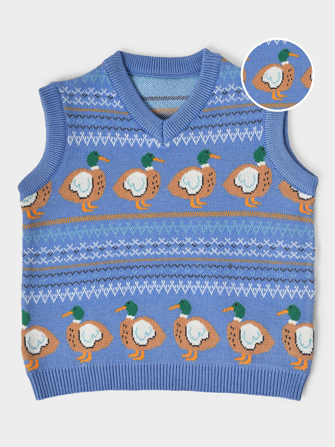 MiArcus Kids Self Design Sleeveless Sweater