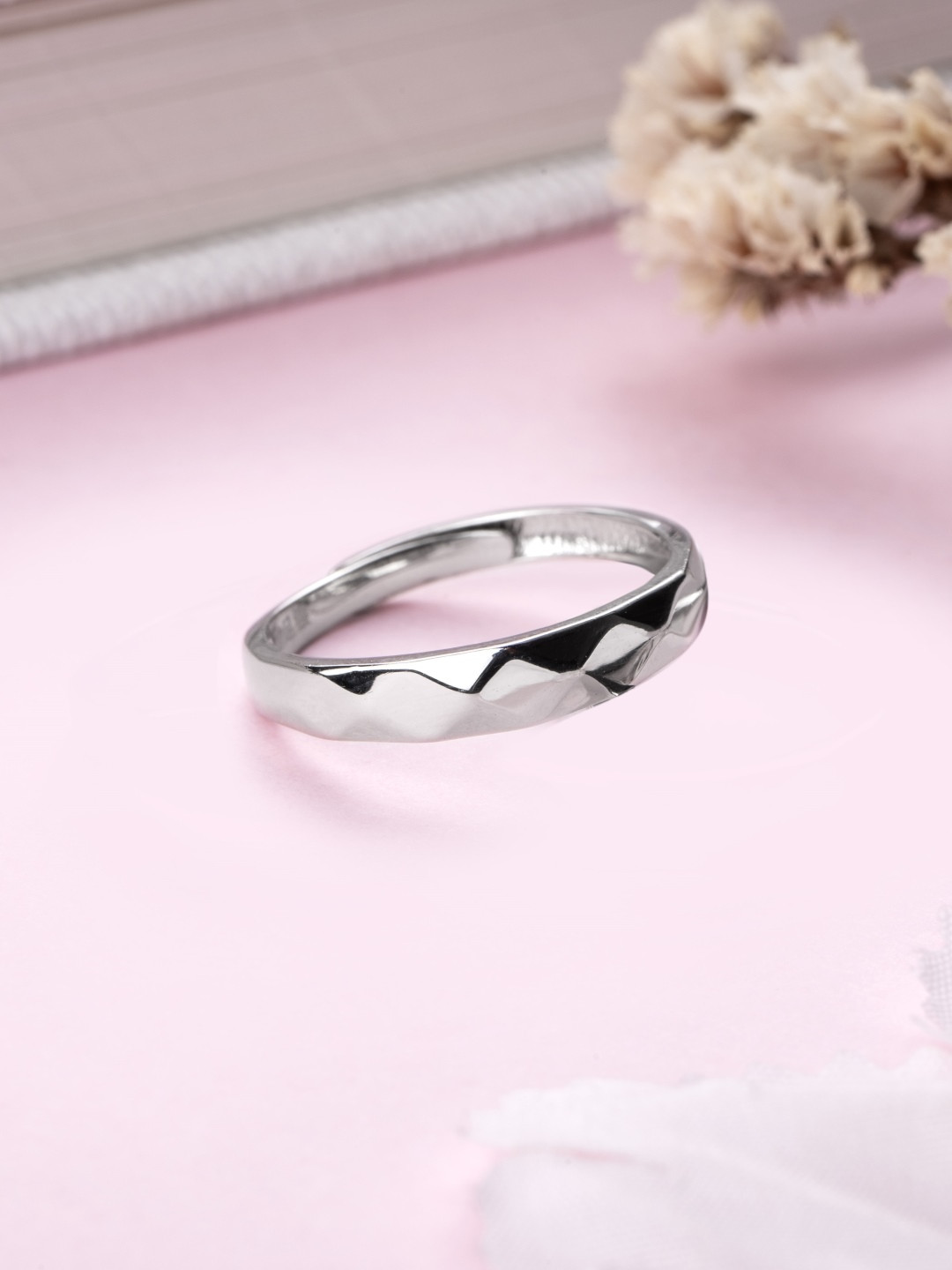 Buy Zavya Women Rhodium Plated Sterling Silver Finger Ring Ring