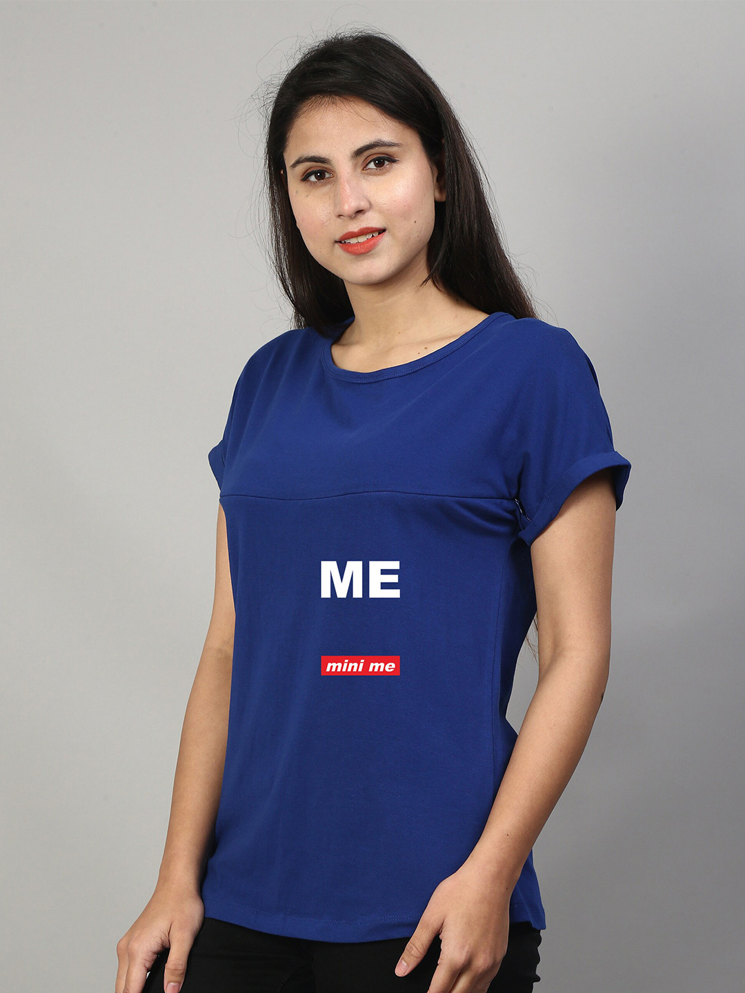 SillyBoom Typography Printed Regular Fit Maternity Casual T-shirt