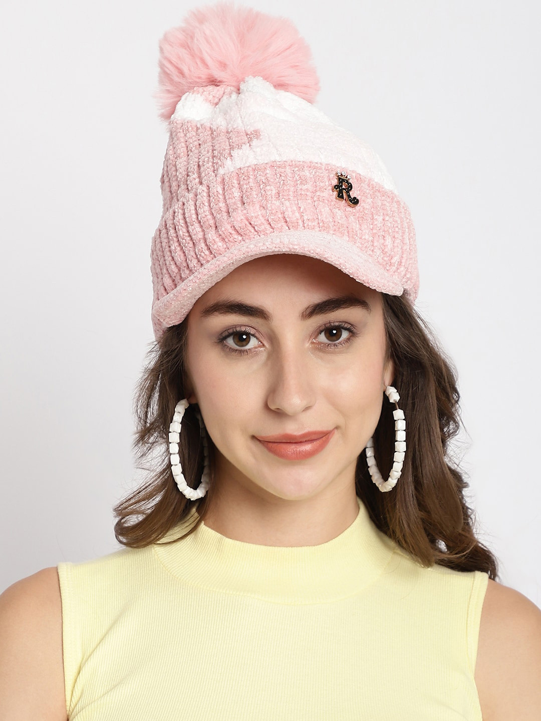 ELLIS Self Design Acrylic Beanie With Visor