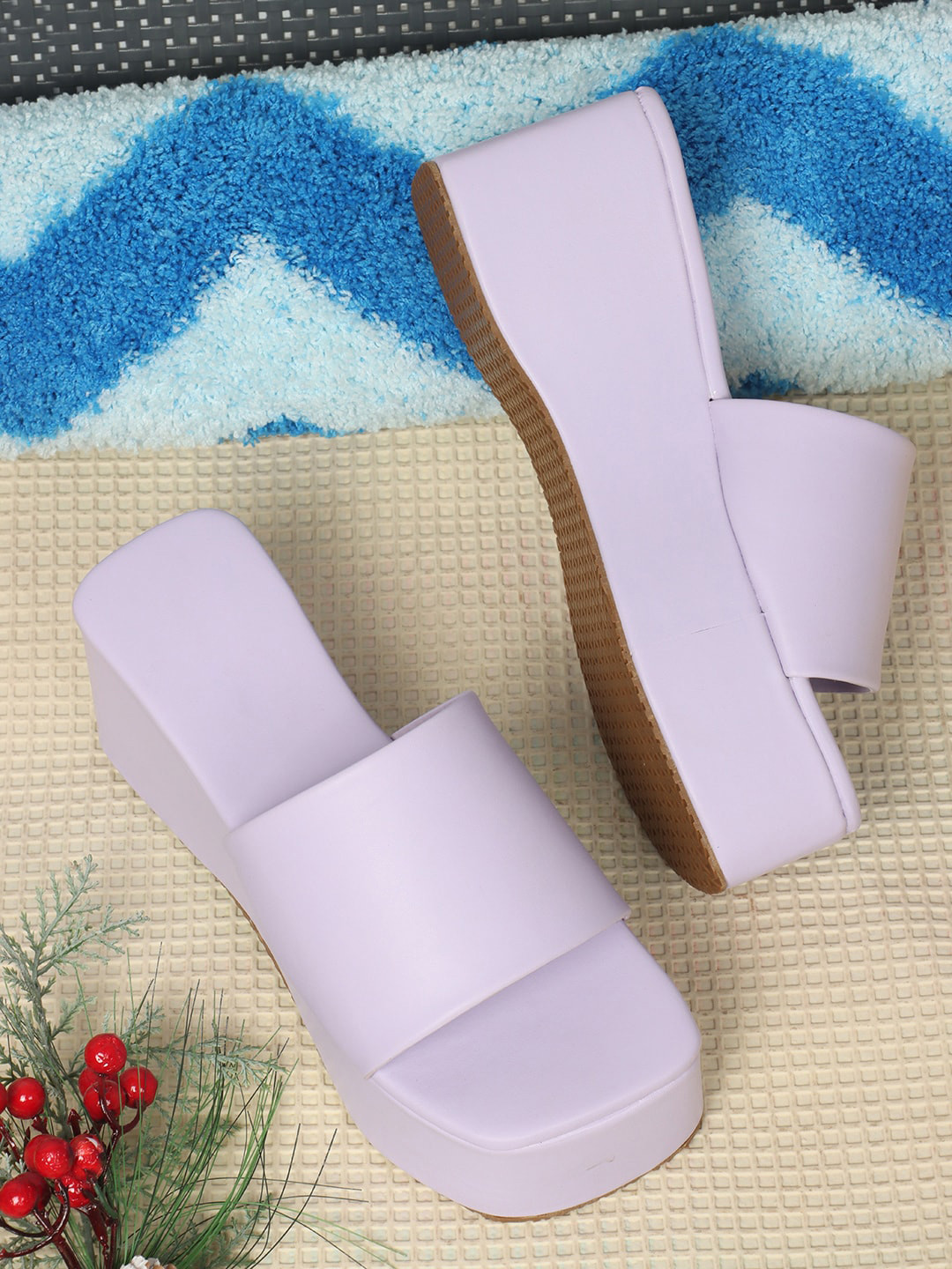FEET RUNNER Open Toe Flatform Heels
