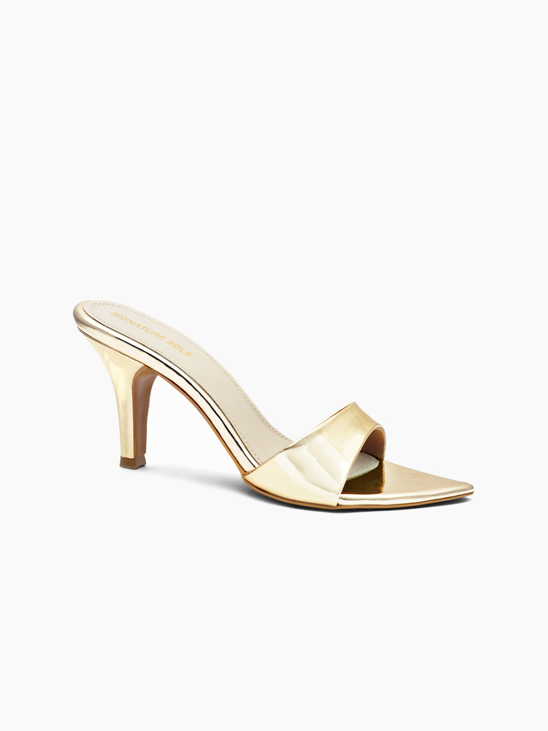 Signature Sole Open Toe Slim Heels