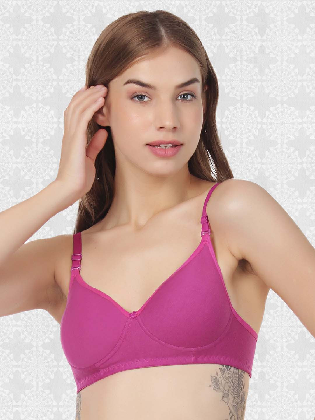 Designer Bugs All Day Comfort Non-Wired Lightly Padded Seamless Cotton T-Shirt Bra