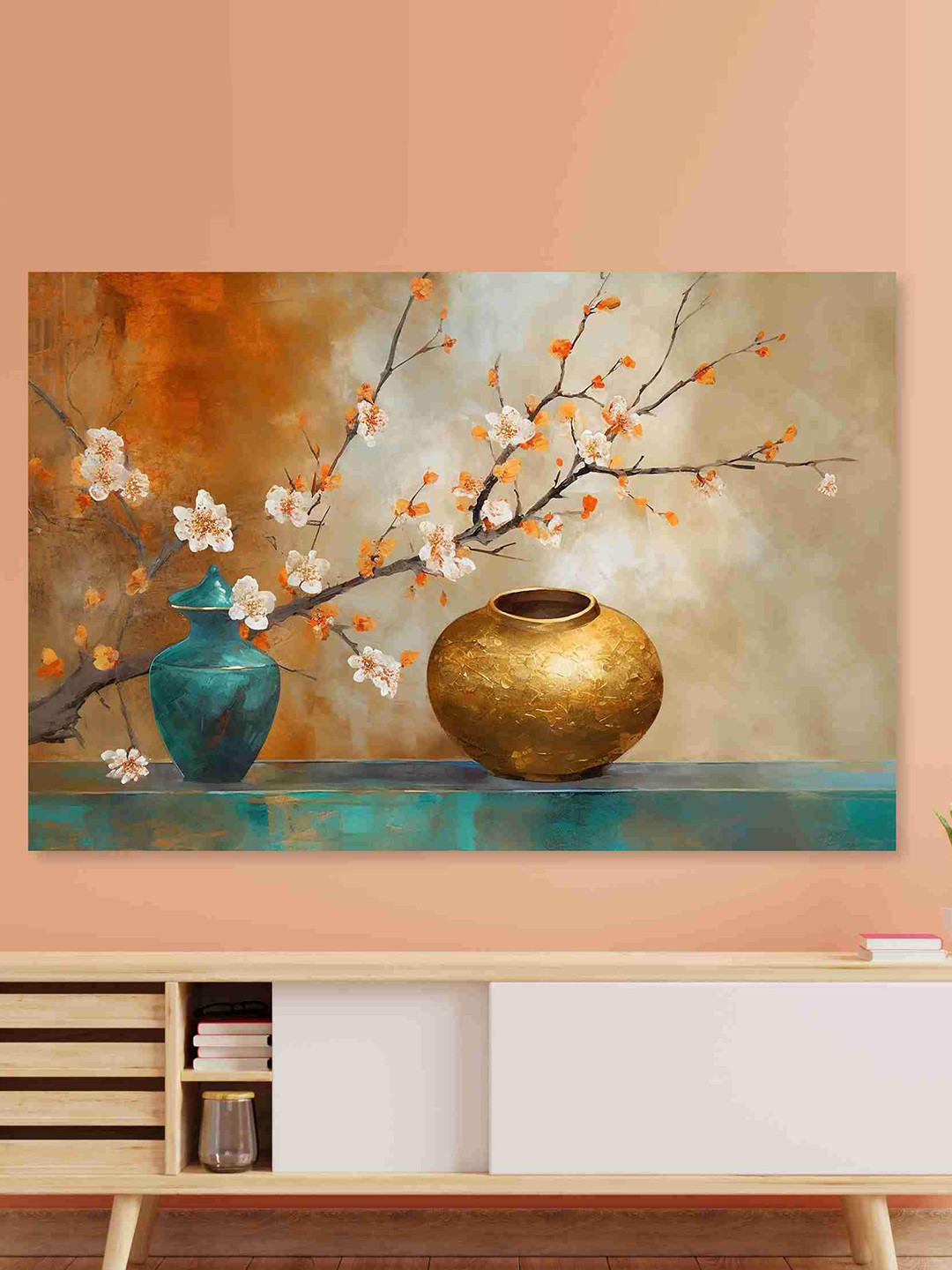 SAF Wood Wall Rectangle Landscape Paintings Wall Art-36 x 24In