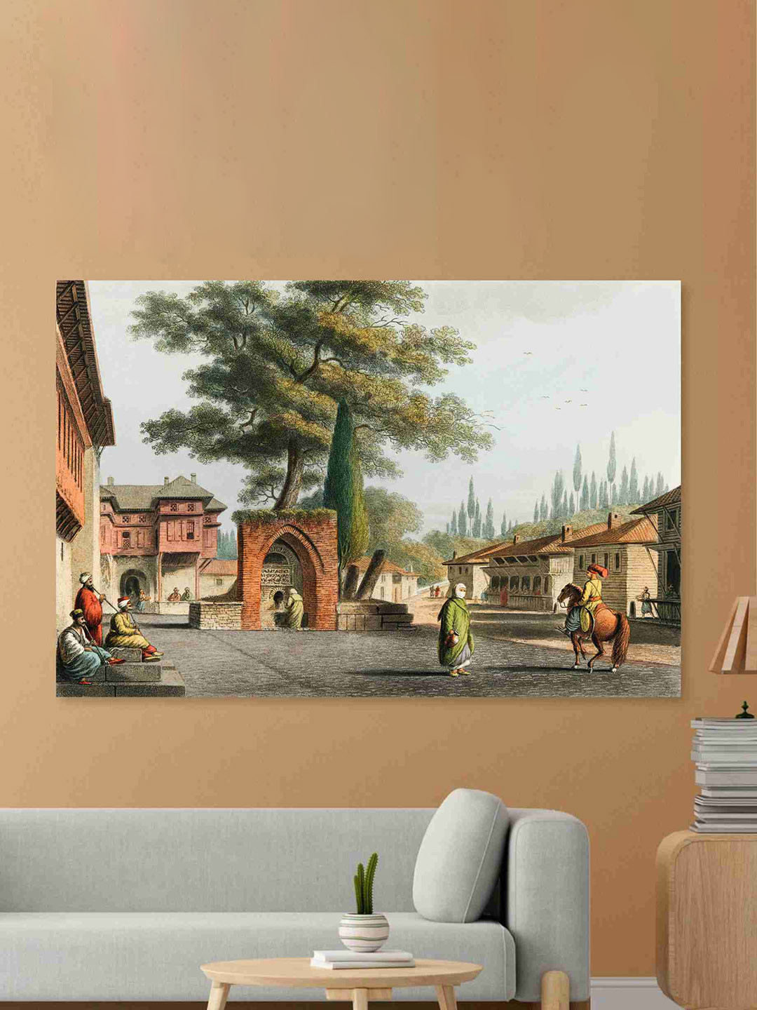 SAF Green Wall Living Room Rectangle Potrait Paintings Wall Art -36 x 24.02In