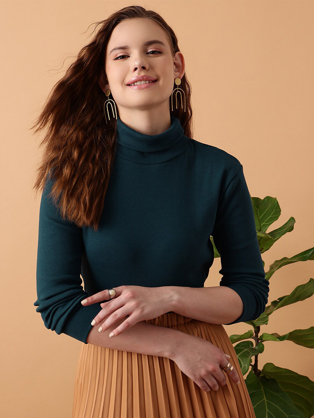 STREET 9 Turtle Neck Fitted Top