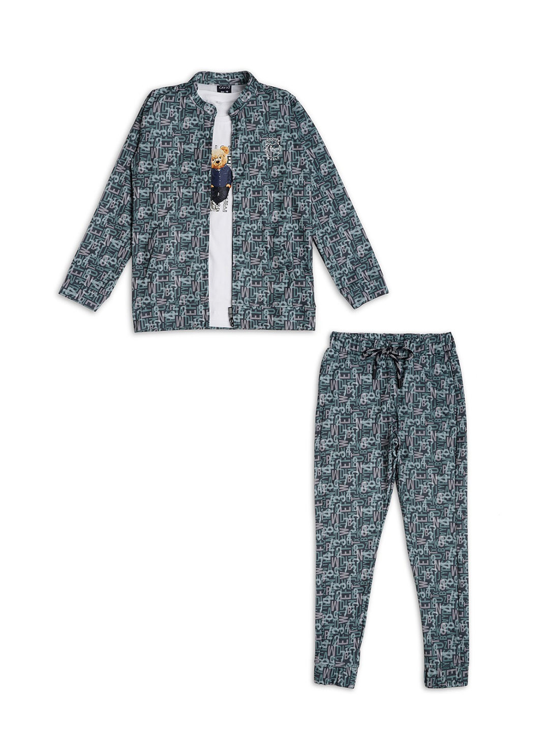 CAVIO Boys Printed T-shirt & Shirt With Joggers Clothing Set