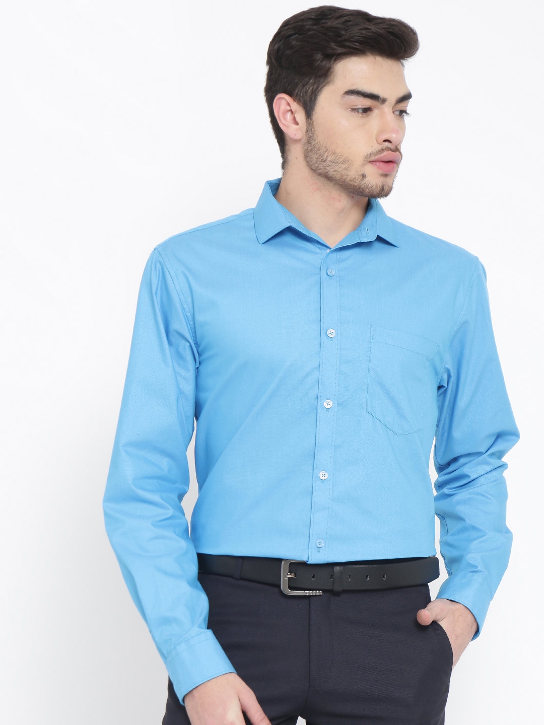 turquoise blue formal shirt