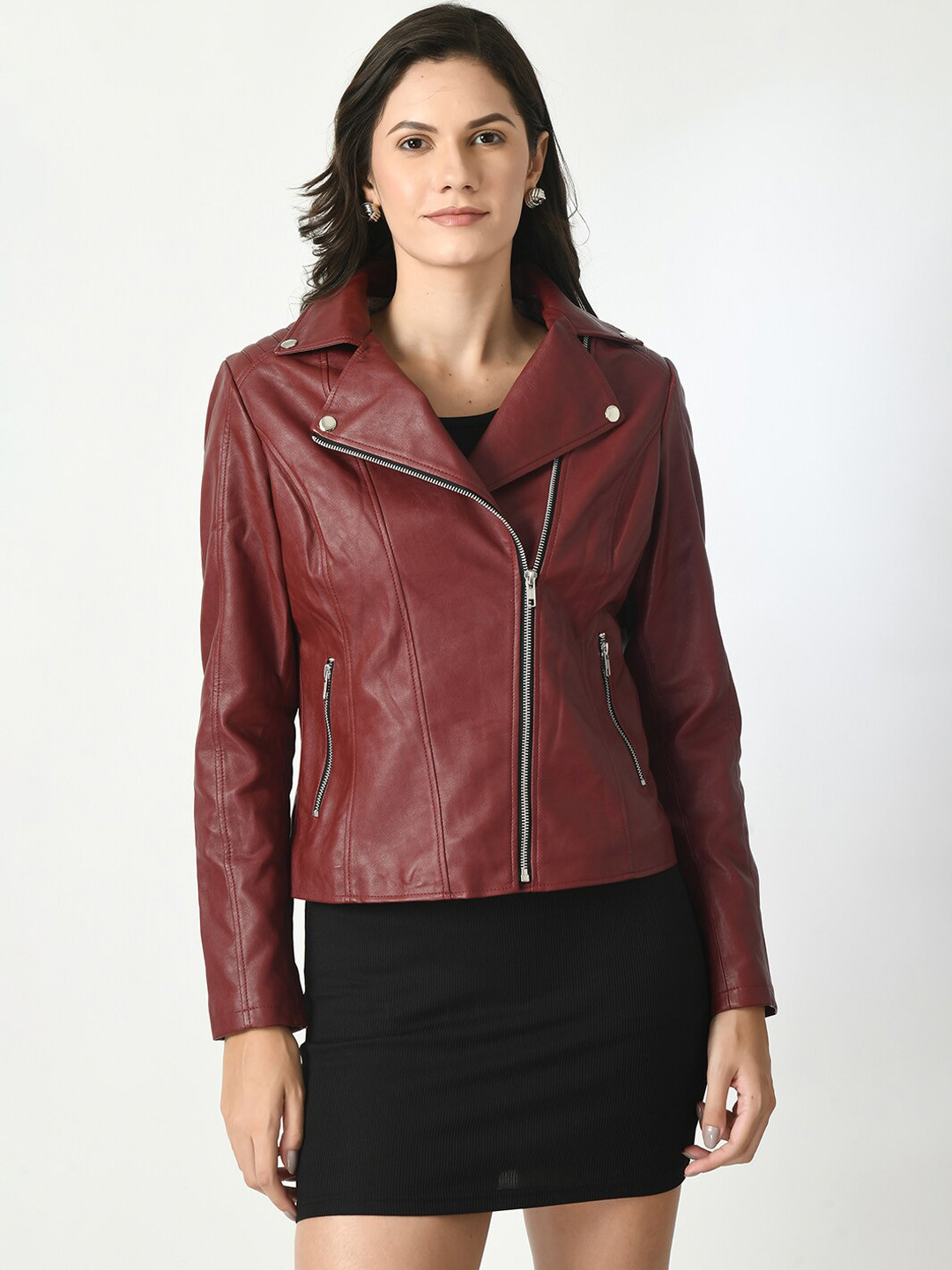 TBOJ Water Lapel Collar Resistant Outdoor Zip Detail Biker Jacket