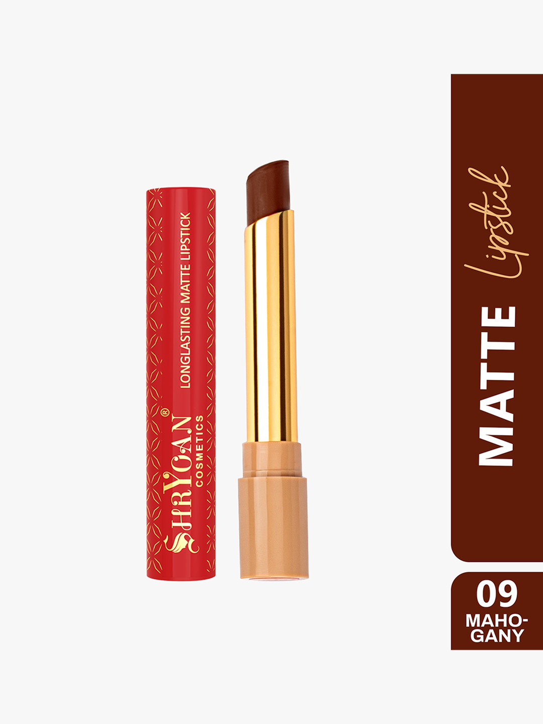 SHRYOAN Long Lasting Non Transfer Matte Lipstick - Mahugany 09