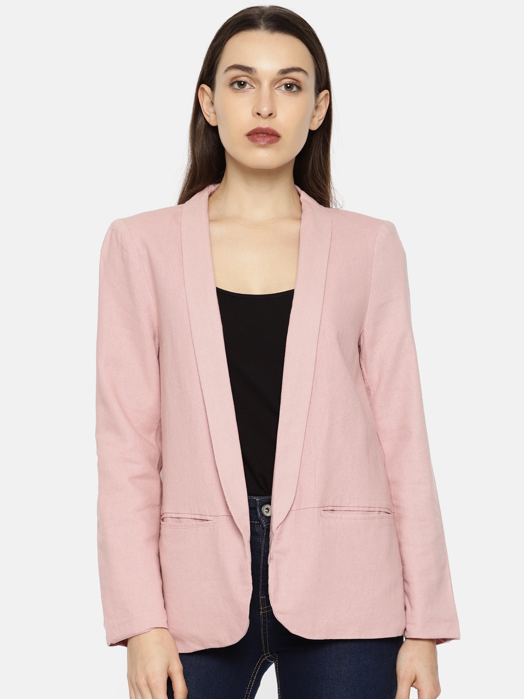 Fuld semester Reception Buy Vero Moda Pink Open Front Casual Blazer - Blazers for Women 2491490 |  Myntra