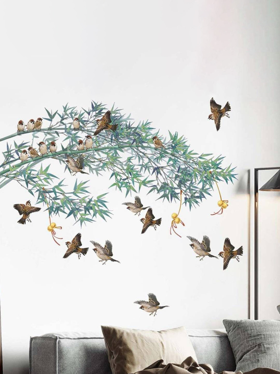 Jaamso Royals Green Nature Printed Self Adhesive Wall Sticker