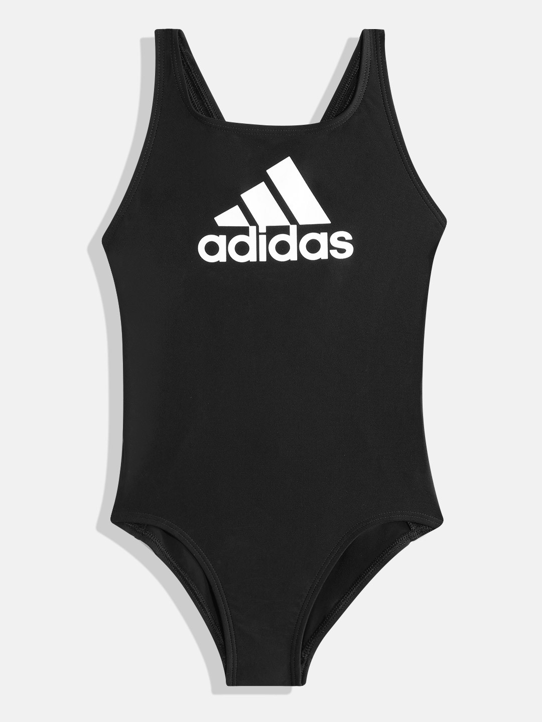 ADIDAS Girls Brand Logo Printed Swim Bodysuit With Cut-out Detail